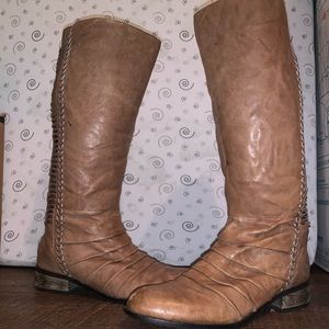Very Volatile Tan Leather Boots